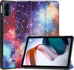 iMoshion Tablet Hoes Geschikt voor Xiaomi Redmi Pad - iMoshion Design Trifold Bookcase - Paars /Space