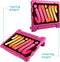 imoshion Tablet Hoes Kinderen - Geschikt voor iPad Mini 7 (2024) / Mini 6 (2021) - Kidsproof Backcover met handvat - Roze