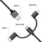 imoshion USB C,Micro-USB,Geschikt voor Lightning naar USB A Kabel - 1.5 meter - Snellader - Oplaadkabel geschikt voor iPhone 11/12/13/14 - Stevig gevlochten materiaal - Zwart