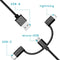 imoshion USB C,Micro-USB,Geschikt voor Lightning naar USB A Kabel - 1.5 meter - Snellader - Oplaadkabel geschikt voor iPhone 11/12/13/14 - Stevig gevlochten materiaal - Zwart