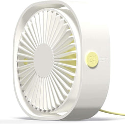 iMoshion USB Tafelventilator - USB Ventilator - Mini Ventilator - Compact - 3 Windstanden - Wit