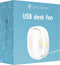iMoshion USB Tafelventilator - USB Ventilator - Mini Ventilator - Compact - 3 Windstanden - Wit