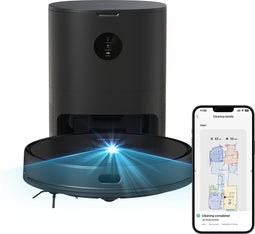 Imou RV1 Pro Max - Robotstofzuiger Met Laadstation En Dweilfunctie - Razendsnelle Inkaartbrenging Door LIDAR sensor - Opslag Plattegrond Van 3 Verdiepingen - Automatische Lediging - 6500 Pa zuigkracht - 180 Minuten Aaneengesloten Reinigen