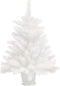 vidaXL - Kunstkerstboom - met - verlichting - en - kerstballen - 65 - cm - wit