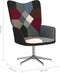 vidaXL Relaxstoel met voetenbank patchwork stof