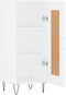 vidaXL - Dressoir - 34,5x34x90 - cm - bewerkt - hout - wit