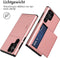 imoshion Hoesje Geschikt voor Samsung Galaxy S23 Ultra Hoesje - Ruimte voor 2 pasjes - imoshion Backcover met pasjeshouder - Rosé Goud
