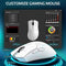 ATTACK SHARK R1 - Superlight Gamingmuis - 59g Ultralicht - PixArt PAW3311 Sensor - Draadloos BT & 2.4G + Bedraad - 6 Instelbare DPI Tot 18000 - Wit