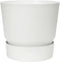 Elho Greenville Rond 25 - Bloempot voor Buiten met Waterreservoir - 100% Gerecycled Plastic - Ø 24.5 x H 23.3 cm - Wit