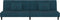 vidaXL - Slaapbank - 2-zits - met - 2 - kussens - fluweel - blauw