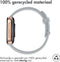 iMoshion Bandje Geschikt voor Oppo Watch 41 mm - iMoshion Siliconen band zilver knoopje - Grijs