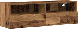 vidaXL - TV - Wandkast - Oud - Hout - 100x30x30 - cm - Engineered - Wood