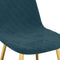 vidaXL - Eetkamerstoelen - 2 - st - fluweel - blauw