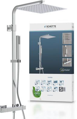 SCHÜTTE Sumba - Douchesysteem - Regendouche met thermostatische mengkraan - Chroom