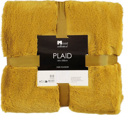 In The Mood Collection Bronte Fleece Deken - L200 x B150 cm - Geel