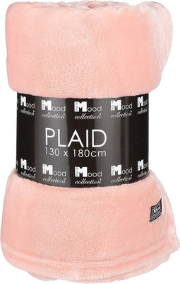 In The Mood Collection Famke Fleece Plaid - L180 x B130 cm - Perzik