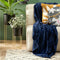 In The Mood Collection Famke Fleece Plaid - L180 x B130 cm - Donkerblauw