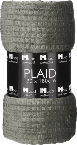 In The Mood Collection Joanne Fleece Plaid - L180 x B130 cm - Polyester - Donkergroen