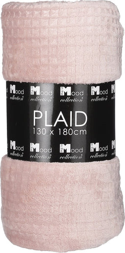 In The Mood Collection Joanne Fleece Plaid - L180 x B130 cm - Polyester - Perzik