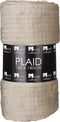 In The Mood Collection Joanne Fleece Plaid - L180 x B130 cm - Polyester - Beige