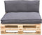 In The Mood Collection Mick Palletkussens - L120 x B80/40 x H12 cm - Donkergrijs
