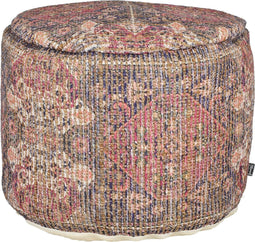 In The Mood Collection Poef - H37 x Ø55 cm - Jute - Multikleur