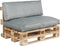 In The Mood Collection Royal Palletkussens - L120 x B80/40 x H12 cm - Velvet - Lichtgroen