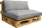 In The Mood Collection Royal Palletkussens - L120 x B80/40 x H12 cm - Velvet - Lichtgrijs