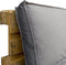 In The Mood Collection Royal Palletkussens - L120 x B80/40 x H12 cm - Velvet - Lichtgrijs