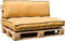In The Mood Collection Salvador Palletkussens - L120 x B80/40 x H12 cm - Geel