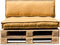 In The Mood Collection Salvador Palletkussens - L120 x B80/40 x H12 cm - Geel