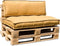 In The Mood Collection Salvador Palletkussens - L120 x B80/40 x H12 cm - Geel