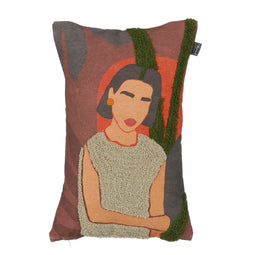 In The Mood Collection Savoy Cushion - L55 x W35 cm - Dark green