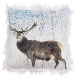 In The Mood Collection Sierkussen Hert - L45 x B45 cm - Polyester - Wit