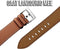 Podec Smartwatch RVS - Bandje Bruin Leer - Geschikt voor Apple Watch 38/40/41 mm - Vintage Design