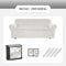Hilvard - Bankhoes 3 zitsbanken - Stretch - Velvet - Ivoor