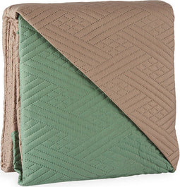 Omkeerbare sprei Natural Beige Groen (260 x 240 cm)
