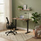 VDD - Bureau - Elektrisch verstelbaar - 140x60 cm - Zwart frame - Bruin houten blad