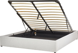 DINAN - Tweepersoonsbed - Lichtgrijs - 160 x 200 cm - Polyester