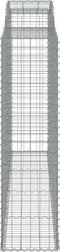 vidaXL - Schanskorven - 4 - st - gewelfd - 300x50x180/200 - cm - ijzer
