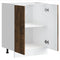vidaXL - Spoelbakonderkast - Kalmar - 60x46x81,5cm - bewerkt - hout - gerookteiken