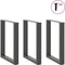 vidaXL - Salontafelpoten - 3 - st - U-vormig - 70x(72-73) - cm - staal - antraciet