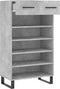 vidaXL - Schoenenkast - 60x35x105 - cm - bewerkt - hout - betongrijs