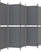 vidaXL - Kamerscherm - met - 5 - panelen - 250x180 - cm - antracietkleurig