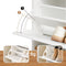 SoBuy FSR189-WN - Schoenenkast - 3 Kleppen en Deur - Wit