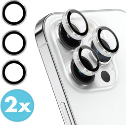 imoshion 2 Pack Camera lens protector| - Screenprotector Geschikt voor - |iPhone 14 Pro, iPhone 14 Pro Max| - |Zilver|