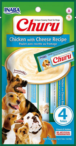 Inaba Churu Dog Chicken With Cheese Recipe - Hondensnacks - 4 x 14 g