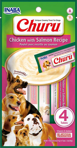 Inaba Churu Dog Chicken With Salmon Recipe - Hondensnacks - 4 x 14 g