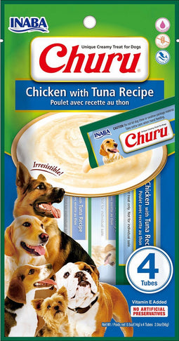 Inaba Churu Dog Chicken With Tuna Recipe - Hondensnacks - 4 x 14 g