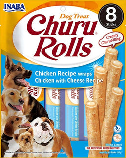 Inaba Churu Hondensnacks Rolls Chicken & Cheese Wraps 8 x 20 gr